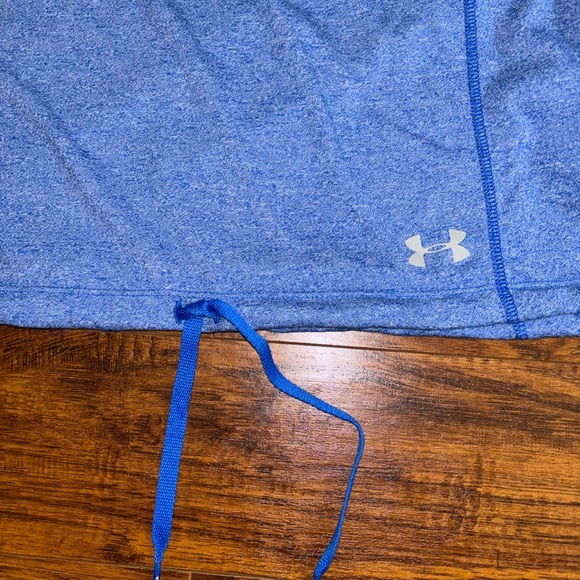 Under Armour Women’s Hooded Long Sleeve Top HeatGear Threadborne Blue Pullover - Picture 4 of 7